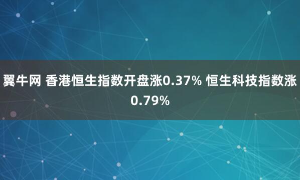 翼牛网 香港恒生指数开盘涨0.37% 恒生科技指数涨0.79%