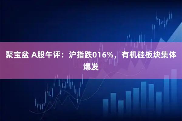 聚宝盆 A股午评：沪指跌016%，有机硅板块集体爆发
